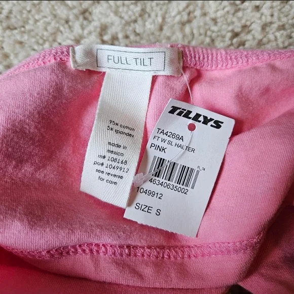 NWT Full Tilt Pink Halter Crop Top - Picture 3 of 3